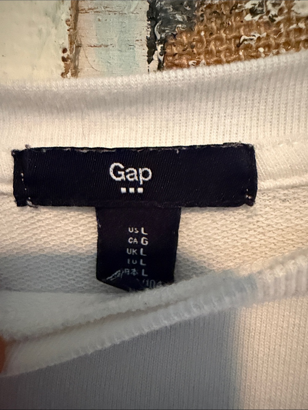 Gap Mon Chéri French Script Sweatshirt - White with Red Lettering - Picture 2 of 5